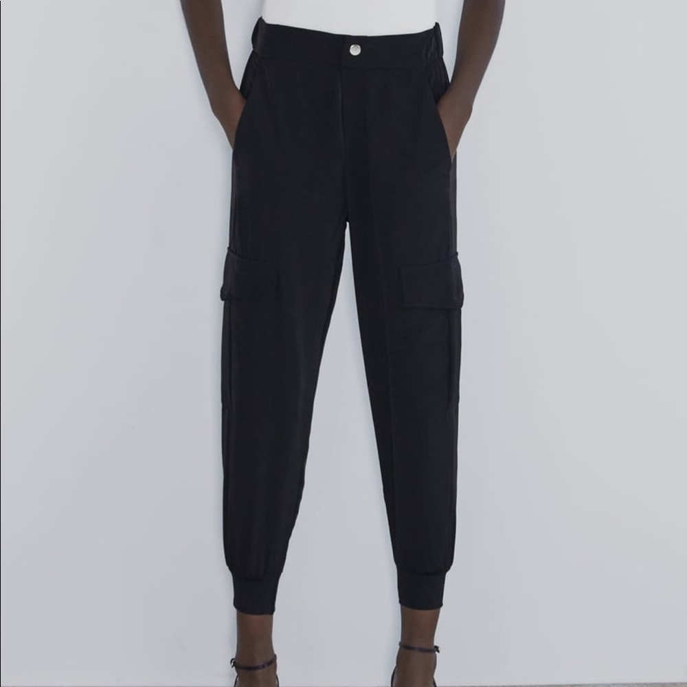 Zara silky cargo pants